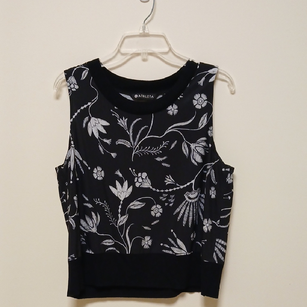 Athleta Black Floral Women's Top